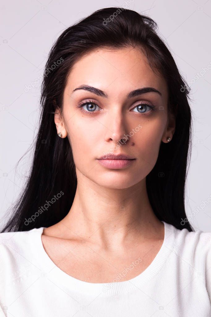 Beautiful brunette woman portrait