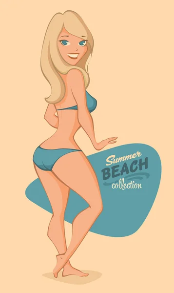 Ilustración Vector Fondo Playa — Vector de stock