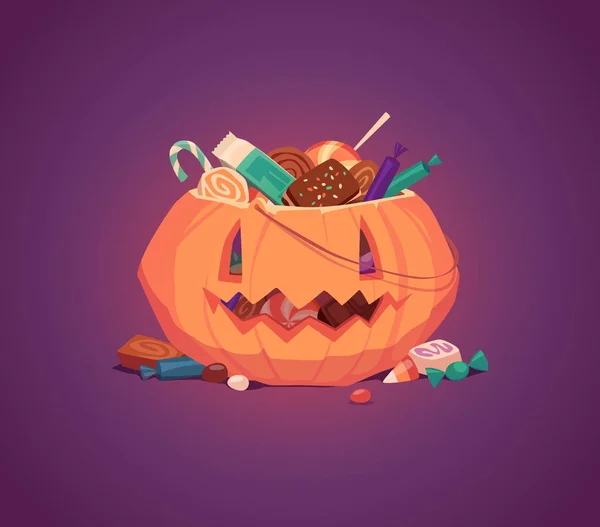 Buon Halloween Card Sfondo Poster Illustrazione Vettoriale — Vettoriale Stock