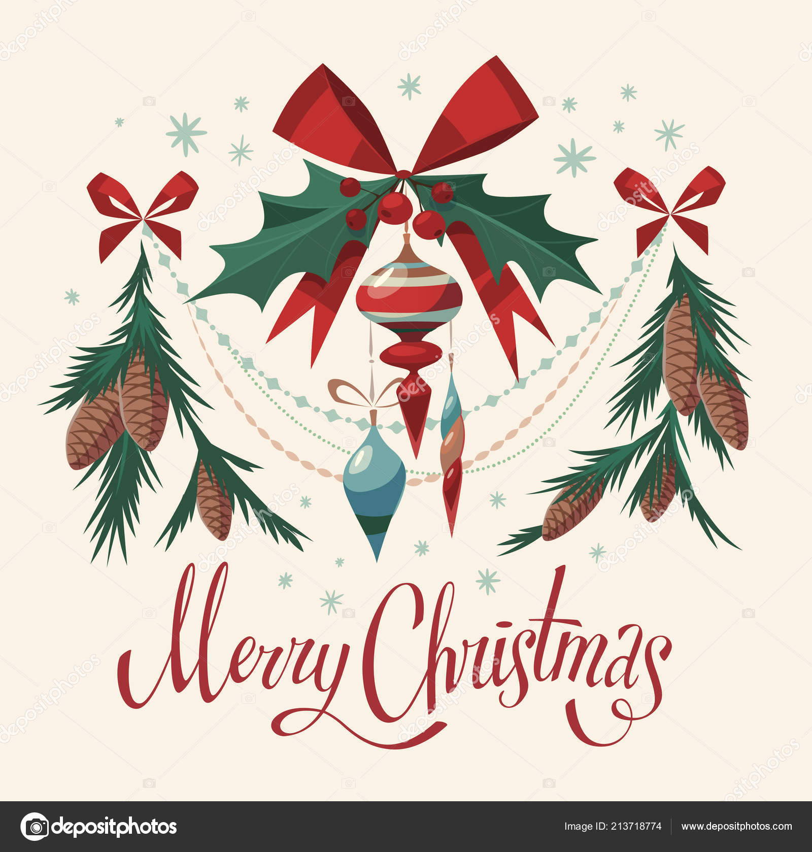 圣诞节装饰品隔绝元素矢量图像图库矢量图©Darumo 213718774