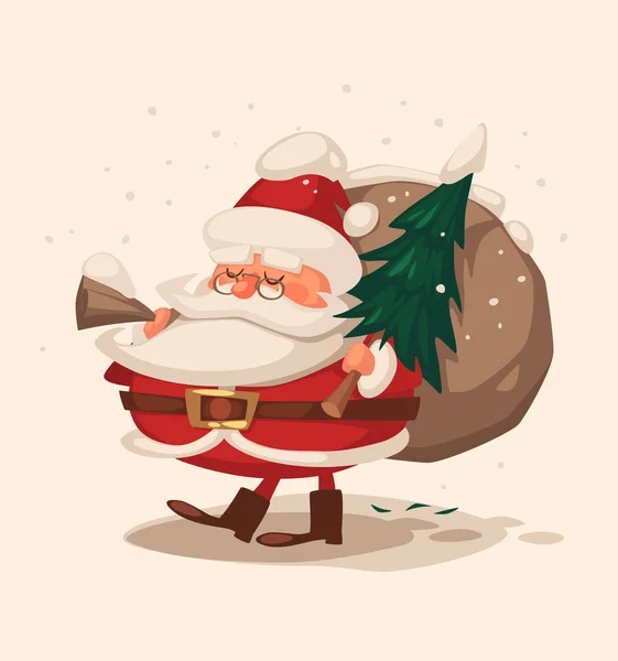 圣诞老人的性格 卡通矢量插画 — 图库矢量图片