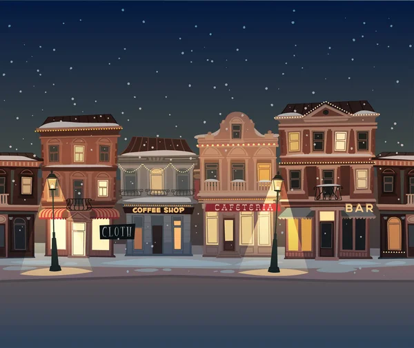 Noel Şehir illüstrasyon. Seamless modeli