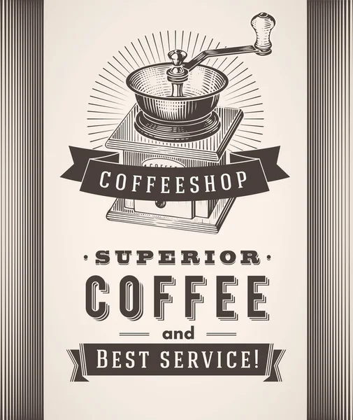 Illustration Für Kaffee Vintage Pamphlet — Stockvektor