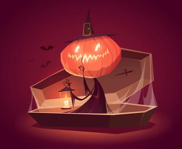 Halloween Karte Hintergrund Plakat Vektorillustration — Stockvektor