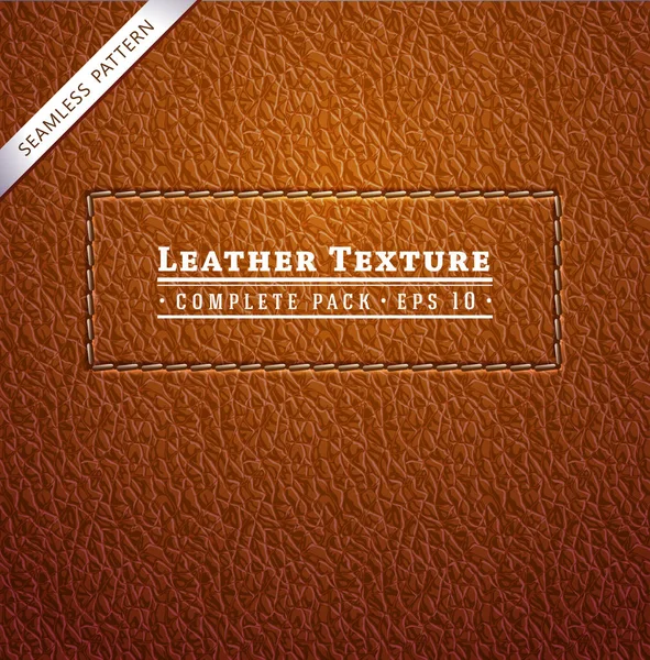 Läder Textur Vektorillustration — Stock vektor