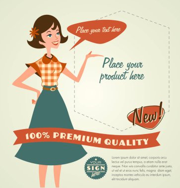 Retro tasarım vektör çizim 