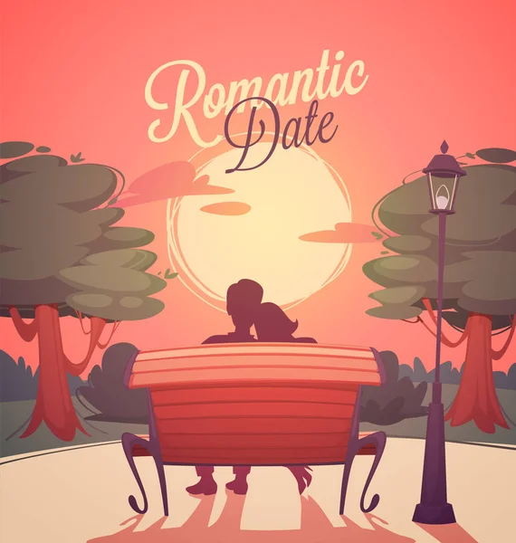 Illustration Vectorielle Carte Romantique — Image vectorielle