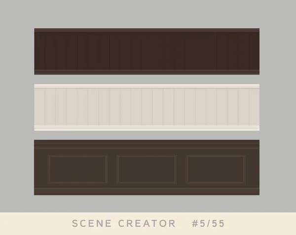 Paneles Decorativos Objeto Aislado Creador Escena Interior Conjunto — Archivo Imágenes Vectoriales