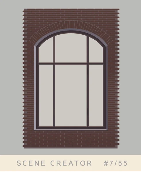 Fenster Isoliertes Objekt Szenenbild Innenraum — Stockvektor