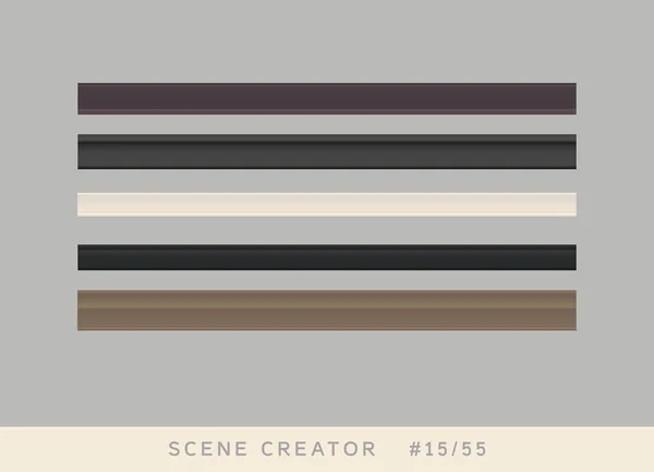 Fronteras Objetos Vectoriales Aislados Escena Creador Conjunto — Archivo Imágenes Vectoriales