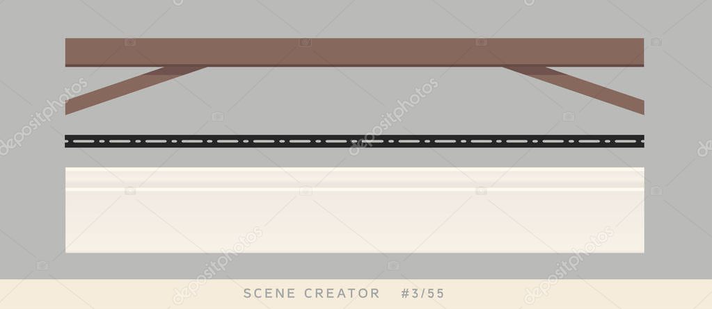 Decorative panels and plinths. Isolated object. Interior scene creator set.