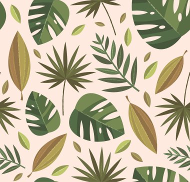 Yaz tropikal arka plan. Seamless modeli. Vektör çizim