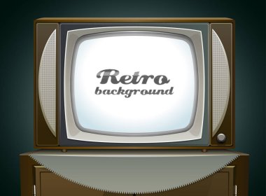 Retro Tv arka plan vektör çizim 