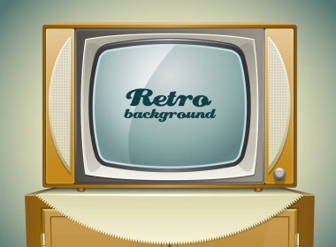 Retro Tv arka plan vektör çizim 