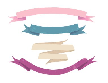 Dekoratif kümesi vektör çizim şerit 