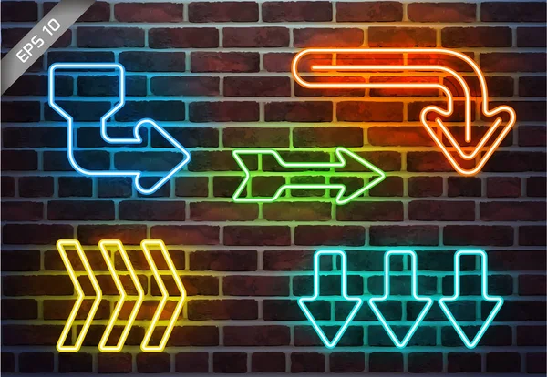 Stedelijke neon pijlen Rechtenvrije Stockillustraties