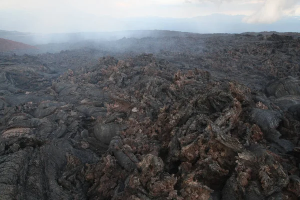 Rusia Kamchatka Erupción Del Volcán Tolbachik 2013 —  Fotos de Stock