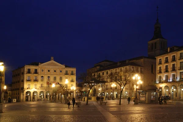 España Segovia Noche Segovia — Foto de Stock