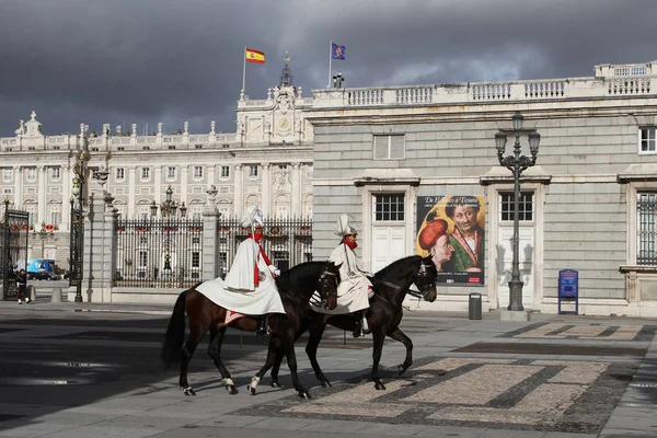 España Madrid Cambio Guardia Palacio Real Madrid — Foto de Stock