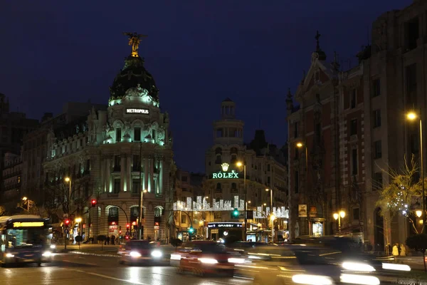 Spain Madrid Street Alcala — Stock Photo, Image