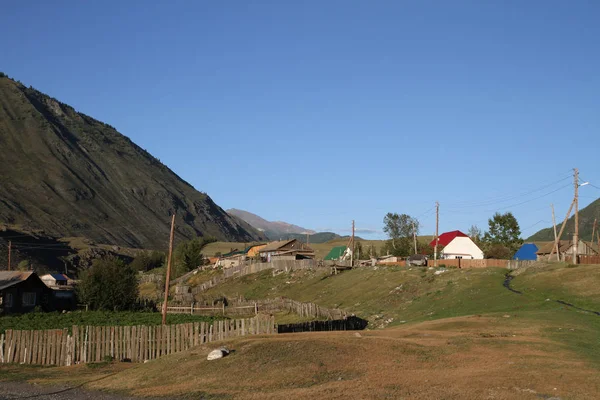 Rosja Altai Republic Wieś Wikicytatach — Zdjęcie stockowe