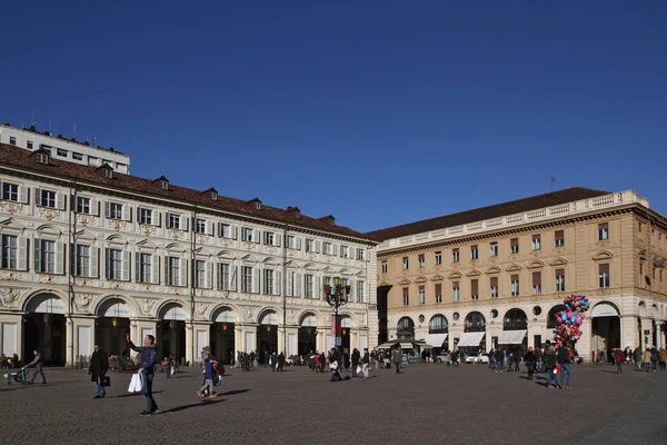 Italy Turin Place Castello — Stock Photo, Image