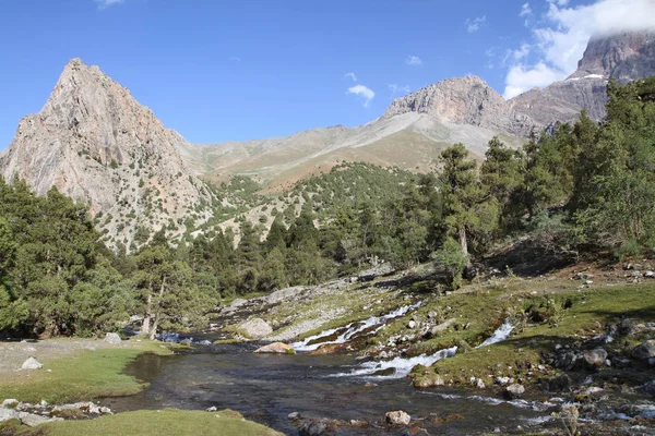 Tadzjikistan Fann Bergen Trollskog_ Sjöar — Stockfoto