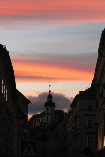 Austria Graz Città Della Sera — Foto Stock