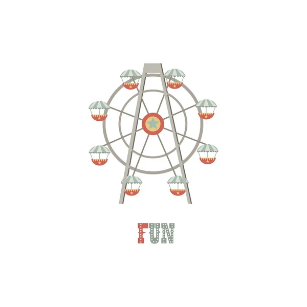 Illustration du logo. Grande roue sur fond blanc isolé . — Image vectorielle