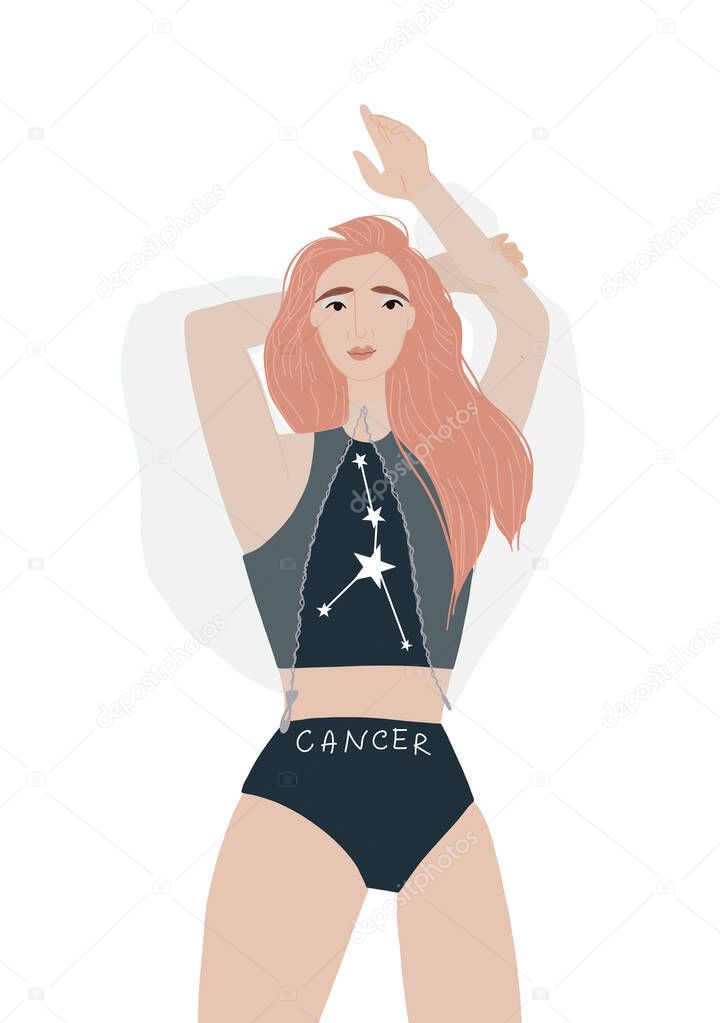 Representative of the cancer sign. Cancer constellation