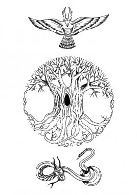 İskandinav mitolojisi kompozisyonu