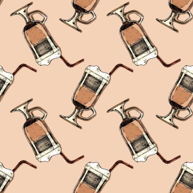 Kahve bardağıyla desen.