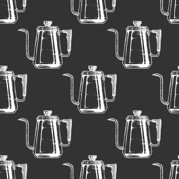 Modèle avec bouilloire à café — Image vectorielle