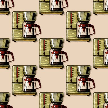 Kahve makineli desen 