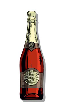 şampanya şişesi çizimi
