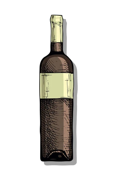 Ilustrace láhev vína — Stockový vektor