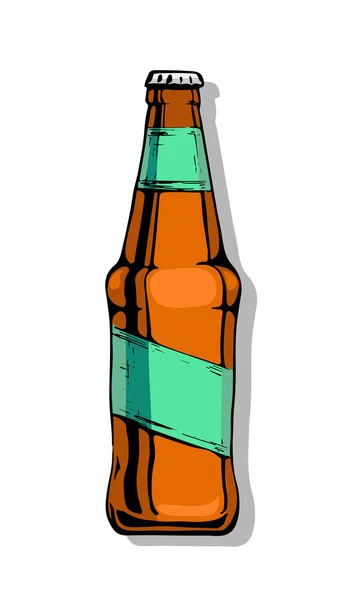 Illustration av öl flaska — Stock vektor
