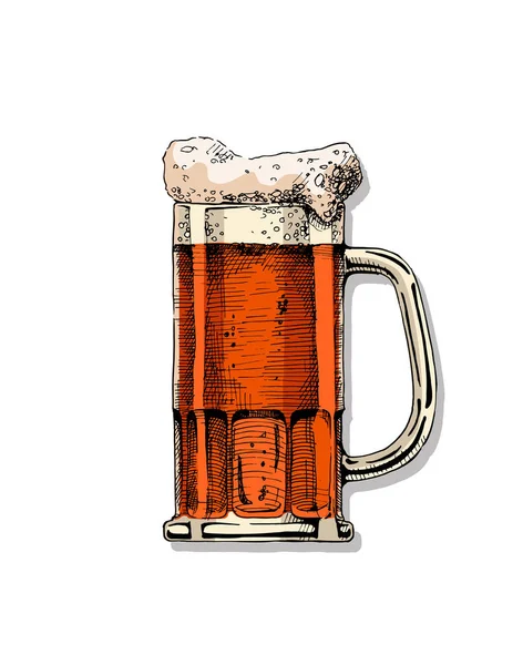 Ilustración de cerveza — Vector de stock