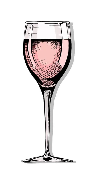 Illustration of wine glass — 스톡 벡터