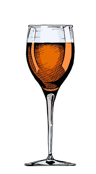 Illustration of wine glass — Stock Vector