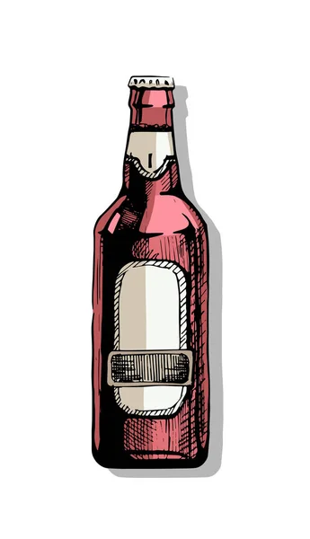 Ilustración de botella de cerveza — Vector de stock