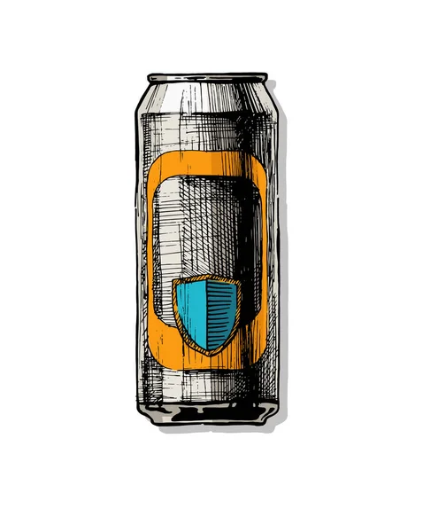 Illustration vectorielle de la canette de boisson — Image vectorielle