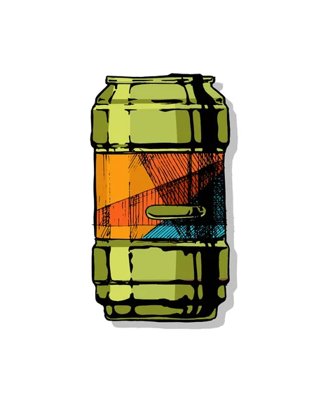Ilustración vectorial de lata de bebidas — Archivo Imágenes Vectoriales