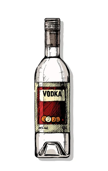 Botella de vodka — Vector de stock