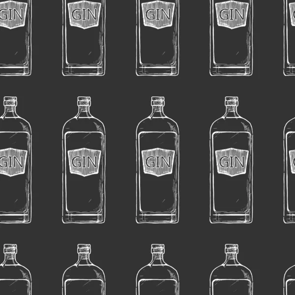 Візерунок з пляшками алкоголю — стоковий вектор