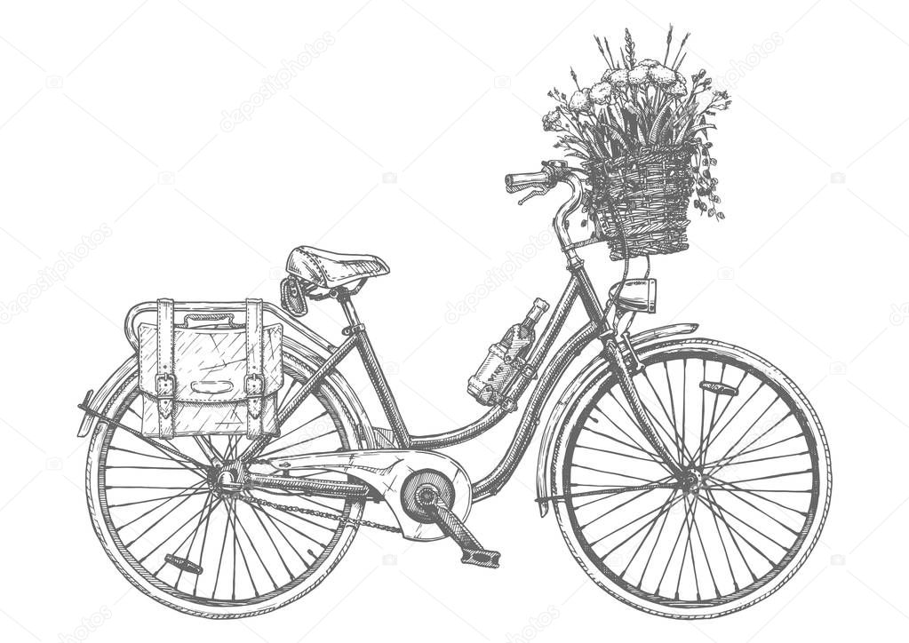 ��ity bicycle with flowers