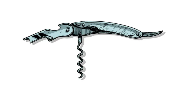 Ilustração de sommelier faca — Vetor de Stock