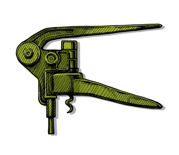 Illustratie voor hefboom-stijl corkscrew — Stockvector