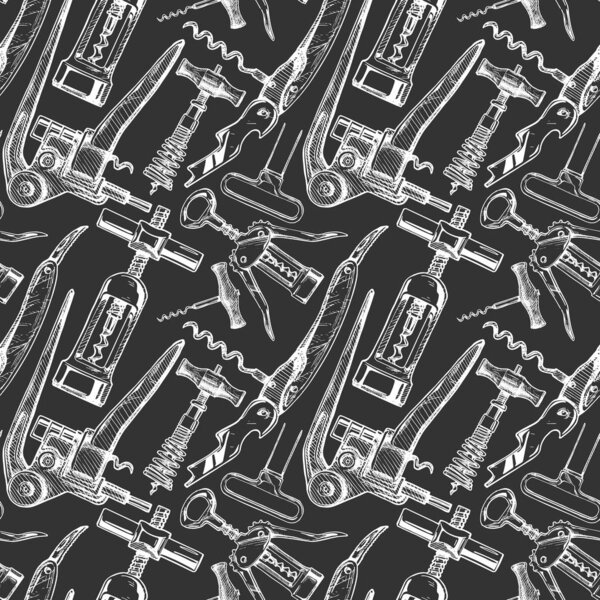 Seamless pattern with different corkscrews