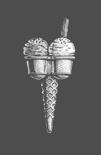 Кулькою морозива — стоковий вектор